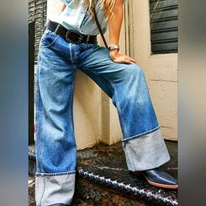 We The Free Vintage Blue Denim Jeans